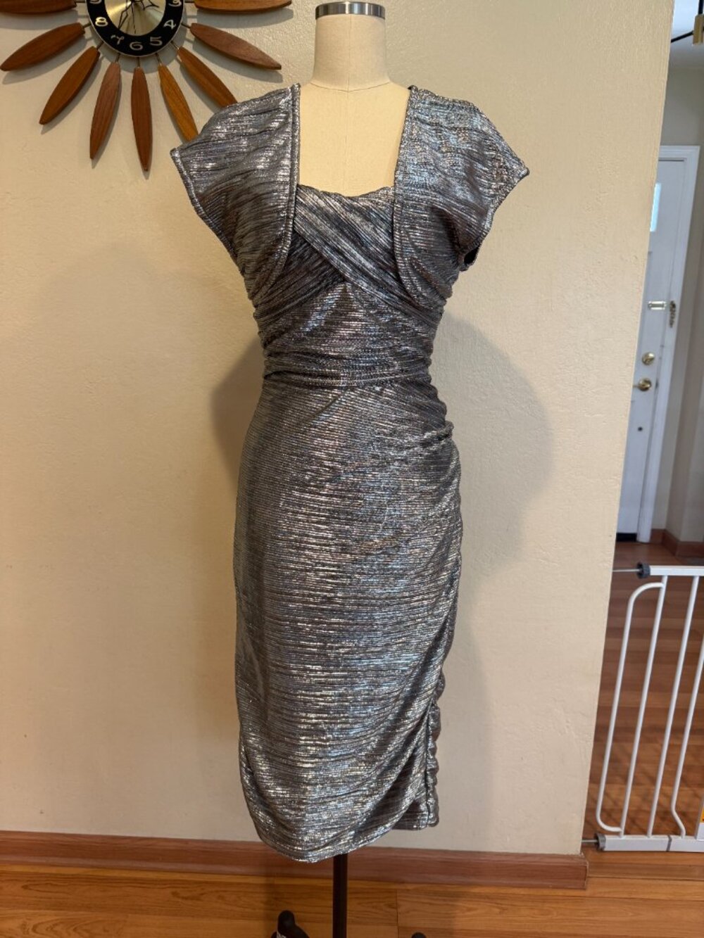 XL | Silver Wiggle Dress and Bolero Set from Tatyana